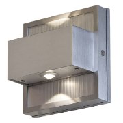 Foto para 7w (2 x 3.5) ZyZx Module 85CRI LED Satin Marine Grade Wet Location Led Wallwasher (OA HT 5.25) (CAN 5.25"x5.25"x1")