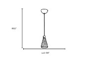 Picture of 35w Cavo GY6.35 Bi-Pin Halogen Dry Location Bronze Crystal Italian Wire Glass Uj Mini Pendant Including Low Profile Mono-Pod (CAN 0.5"Ø4.5")