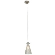 Picture of 35w Cavo GY6.35 Bi-Pin Halogen Dry Location Brushed Steel Crystal Italian Wire Glass Uj Mini Pendant Including Low Profile Mono-Pod (CAN 0.5"Ø4.5")