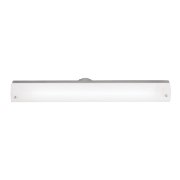 Picture of 24w Vail Bi-Pin T-5 HO Linear Fluorescent Damp Location Brushed Steel Opal Wall Vanity Fixture 25.5"x4.25" (OA HT 4.25) (CAN 25.5"x3"x1.25"Ø4.4")