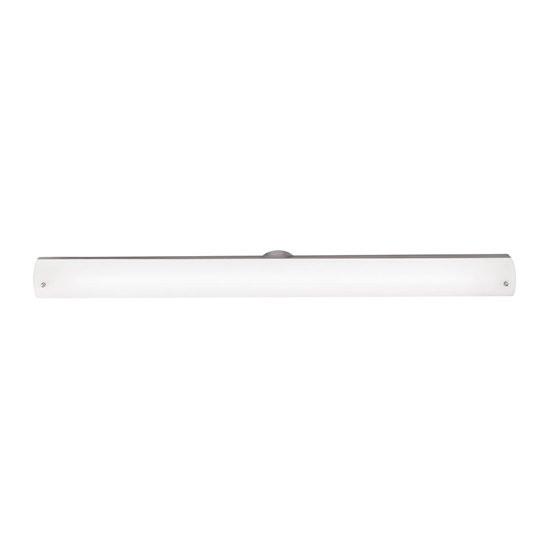 Picture of 39w Vail Bi-Pin T-5 HO Linear Fluorescent Damp Location Brushed Steel Opal Wall Vanity Fixture 37.5"x4.25" (OA HT 4.25) (CAN 37.5"x3"x1.25"Ø4.4")