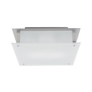 Picture of 15w Vision Module 90Plus CRI Damp Location Brushed Steel Frosted Dimmable Led Flush-Mount 11.8"x11.8"x3.25" (OA HT 3.25) (CAN 7.1"x6"x1.25")