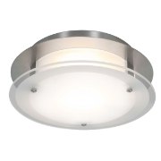 Picture of 15w VisionRound Module 90Plus CRI Damp Location Brushed Steel Frosted Dimmable Led Flush-Mount 3.25"Ø10" (OA HT 3.25) (CAN 1.25"Ø8.1")