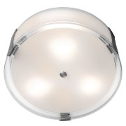 Foto para 30w Tara Module 90Plus CRI Damp Location Brushed Steel Opal Dimmable Led Flush-Mount (OA HT 4.75) (CAN 0.9"Ø11.75")