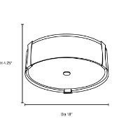 Foto para 30w Tara Module 90Plus CRI Damp Location Brushed Steel Opal Dimmable Led Flush-Mount (OA HT 4.75) (CAN 0.9"Ø11.75")