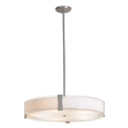 Foto para 30w Tara Module 90Plus CRI Damp Location Brushed Steel Opal Dimmable Led Semi-Flush Or Pendant 4.75"Ø24" (CAN 1.4"Ø5.1")