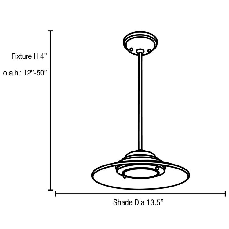 Foto para 13w Phoebe GX-53 80CRI LED Dry Location Brushed Steel 8mm Clear Glass Pendant 4"Ø13.5" (CAN 1.75"Ø5.25")