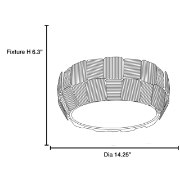 Picture of 15w Layers Module 90Plus CRI Damp Location White CH - Dimmable Led Flush-Mount (OA HT 6.3)