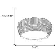 Foto para 96w Layers GU-24 LED or Fluorescent Damp Location White CH Medium Flush-Mount (OA HT 6.3)