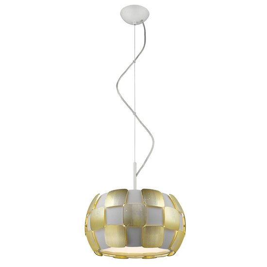 Picture of 78w (3 x 26) Layers GU-24 LED or Fluorescent Dry Location White GLD Medium Pendant