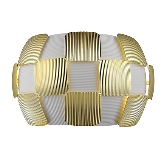 Picture of 72w (2 x 36) Layers E-12 B-10 Incandescent Damp Location White GLD Wall Fixture (OA HT 7.9)