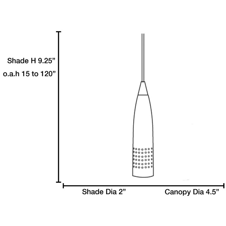Foto para 5.5w Odyssey GU-5.3 MR-16~LED Dry Location RGLD Led Steel Bullet Pendant Including Low Profile~mono-Pod (CAN Ø4.5")