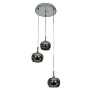 Foto para 144w (3 x 48) Glam G9 G9 Xenon Dry Location Chrome Mirror Glass With Crystal 3 -Light Pendant (CAN 1.5"Ø10")