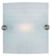 Foto para 16w Radon Module 90Plus CRI Damp Location Brushed Steel Checkered Frosted Wall Fixture (OA HT 8) (CAN 4.75"x6.88"x0.88")