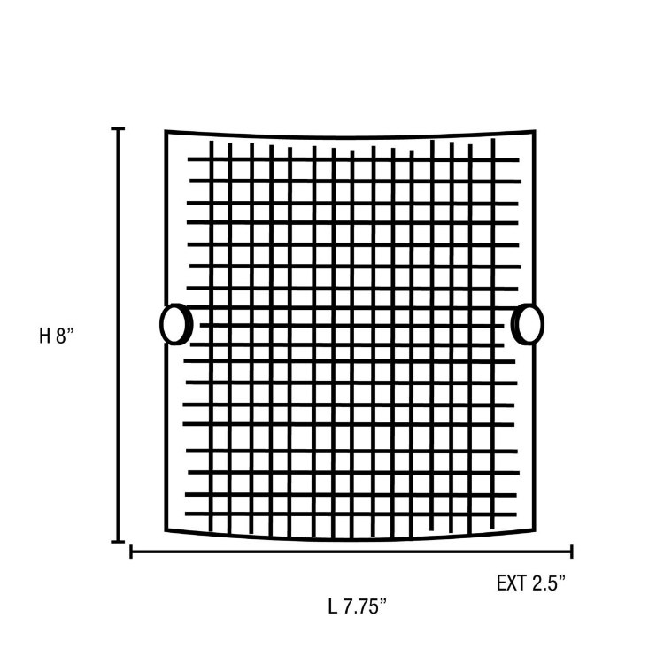 Foto para 16w Radon Module 90Plus CRI Damp Location Brushed Steel Checkered Frosted Wall Fixture (OA HT 8) (CAN 4.75"x6.88"x0.88")