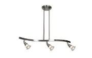 Foto para 12w (3 x 4) Optix Module 90CRI LED Dry Location Mat Chrome ACR 3-Light Dimmable Led Spotlight Pendant (CAN 1"Ø5")