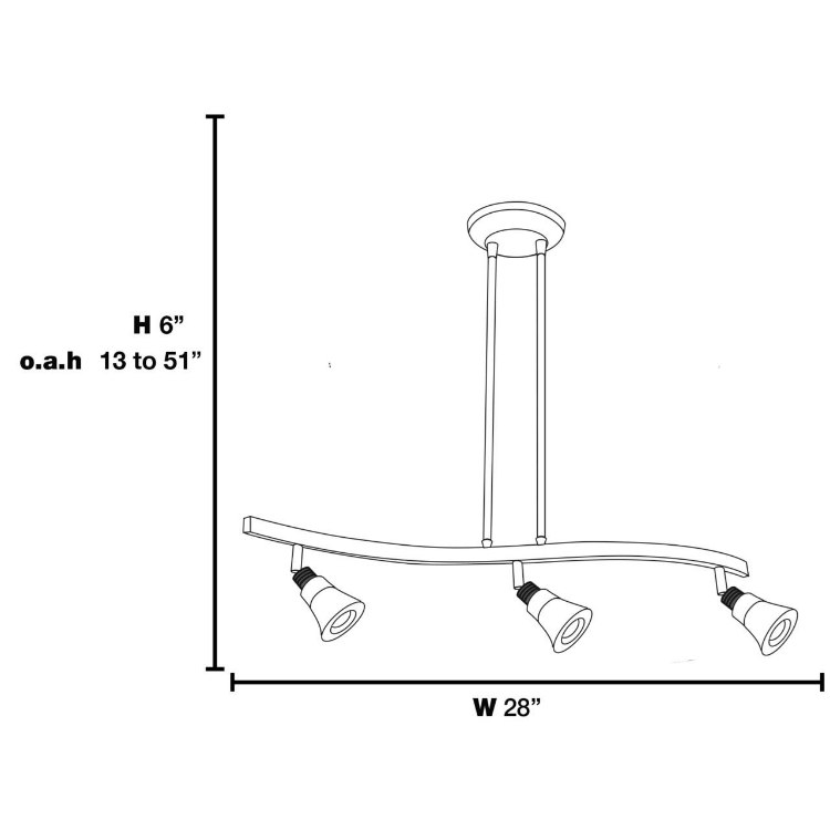 Foto para 12w (3 x 4) Optix Module 90CRI LED Dry Location Mat Chrome ACR 3-Light Dimmable Led Spotlight Pendant (CAN 1"Ø5")