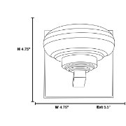 Foto para 4w Optix Module 90CRI LED Damp Location Chrome ACR 1-Light Dimmable Led Wall Vanity Fixture (OA HT 4.75)