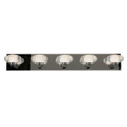 Picture of 20w (5 x 4) Optix Module 90CRI LED Damp Location Chrome ACR 5-Light Dimmable Led Wall Vanity Fixture (OA HT 4.75)