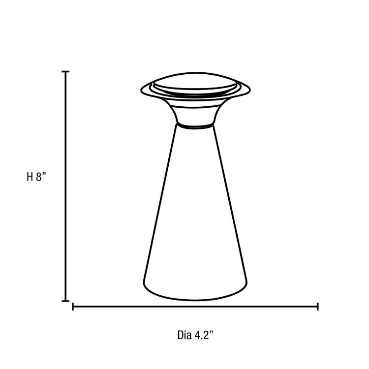 Foto para 2.4w Tut Chi Module 80CRI LED Dry Location WHT ACR Touch Control Portable Led Table Lamp (OA HT 8) (CAN 2.25")