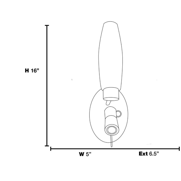 Foto para 13w Nite Module 85CRI LED Dry Location Bronze Opal Led Wall Fixture (OA HT 16) (CAN 7"x5"x1.5")