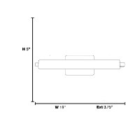 Picture of 25w Chic Module 85CRI LED Damp Location Chrome Opal Dimmble Wall Vanity Fixture (OA HT 5) (CAN 5"x7"x1")