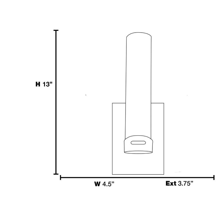 Foto para 12w Chic Module 85CRI LED Damp Location Chrome Opal Dimmble Wall Vanity Fixture (OA HT 13) (CAN 6.5"x4.75"x0.5")
