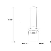 Foto para 12w Chic Module 80CRI LED Damp Location Chrome Opal Dimmble Wall Vanity Fixture 4.25"x13" (OA HT 13) (CAN 4.5"x4.5"x0.5")