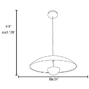 Picture of 18w Pulsar Module 85CRI LED Dry Location WH/GLD Dimmable Reflective Led Pendant (CAN 2.5"Ø6")