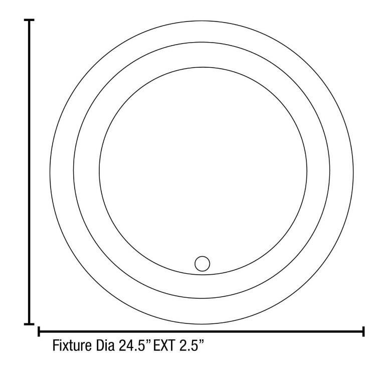 Foto para 20w Spa Module 85CRI LED Damp Location Round Led Anti-Fog Mirror, Electronic Dimmable On/Off Switch