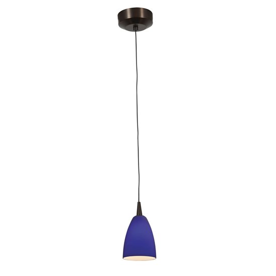 Foto para 5w Tungsten Module Dry Location Bronze Cobalt Led Pendant With Mania Glass 5"Ø4" (CAN 4.5"Ø4.5")