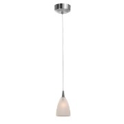 Picture of 5w Tungsten Module Dry Location Brushed Steel Cobalt Led Pendant With Mania Glass 5"Ø4" (CAN 4.5"Ø4.5")