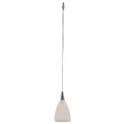 Foto para 35w Zeta Mania GY6.35 Bi-Pin Halogen Dry Location Brushed Steel Frosted Low Voltage Pendant With Mania Glass Excluding Mono-Pod