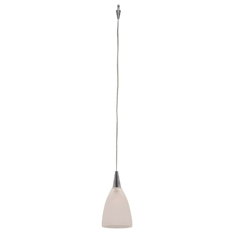 Foto para 35w Zeta Mania GY6.35 Bi-Pin Halogen Dry Location Brushed Steel Frosted Low Voltage Pendant With Mania Glass Excluding Mono-Pod