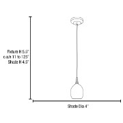 Foto para 35w Zeta GY6.35 Bi-Pin Halogen Dry Location Brushed Steel JADE Studio C Crackle Glass Pendant~ (CAN Ø4.5")