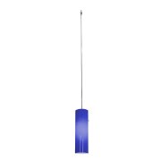 Foto para 35w Zeta GY6.35 Bi-Pin Halogen Dry Location Brushed Steel Cobalt Anari Silk Low Voltage Pendant Excluding Mono-Pod (CAN 4.5")