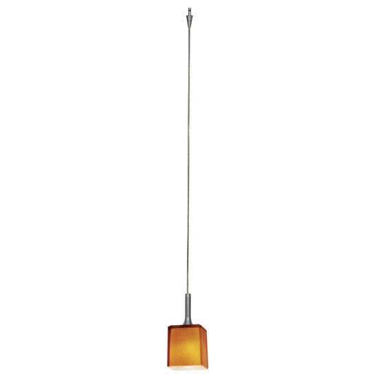 Foto para 35w Omega GY6.35 Bi-Pin Halogen Dry Location Brushed Steel Amber Herme'S Low Voltage Pendant Excluding Mono-Pod (CAN 0.5"Ø4.5")