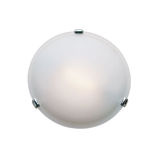 Picture of 26w (2 x 13) Nimbus GU-24 Spiral Fluorescent Damp Location Chrome Frosted Flush-Mount (OA HT 4)