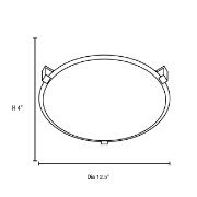 Picture of 26w (2 x 13) Nimbus GU-24 Spiral Fluorescent Damp Location Chrome Frosted Flush-Mount (OA HT 4)