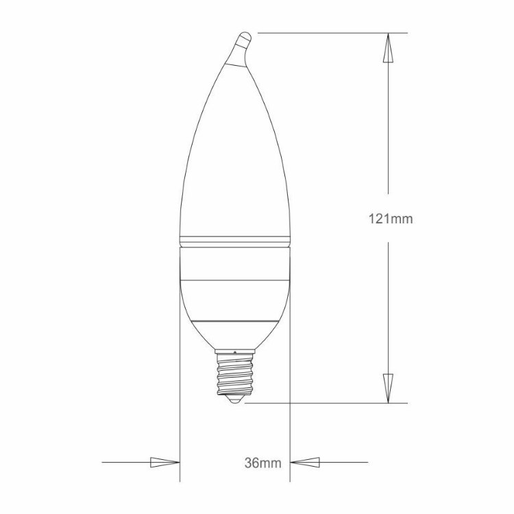 Foto para Foco LED 6w CA11 Blanco E12 27K Atn 300°