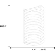 Picture of 60w Bermuda E-26 A-19 Incandescent Bronze Ribbed Frosted Marine Grade Wet Location Bulkhead (OA HT 10.5) (CAN 4.6"x4.6"x0.5")