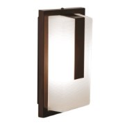 Picture of 75w Neptune E-26 A-19 Incandescent Bronze Ribbed Frosted Marine Grade Wet Location Wall Fixture 7"x13" (OA HT 13) (CAN 7"x4.6")