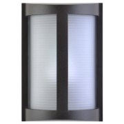 Picture of 9w Pier E-26 LED Bronze Ribbed Frosted Marine Grade Wet Location Wall Fixture (OA HT 9.84)