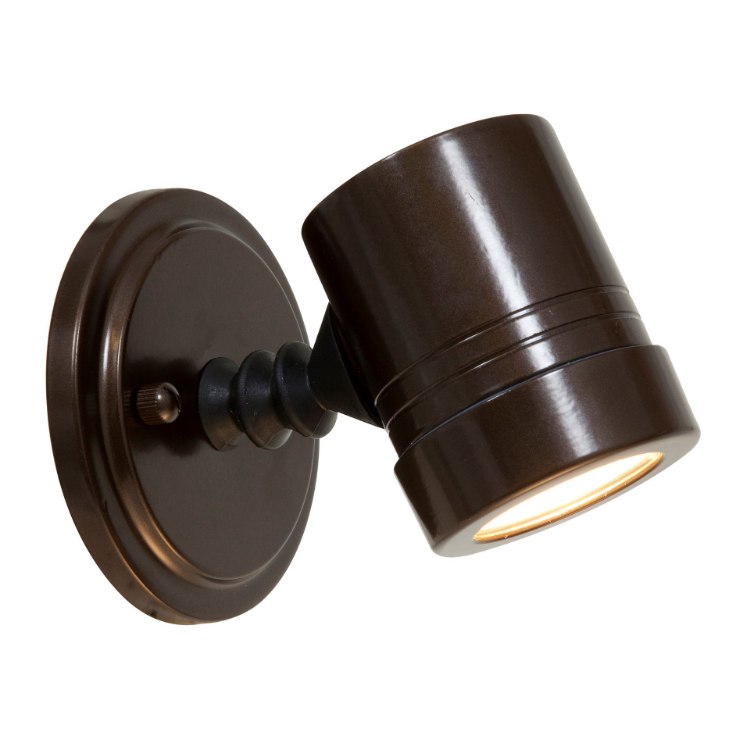 Foto para 5w Myra GU-10 LED Bronze Clear Marine Grade Wet Location Adjustable Spotlight (CAN 0.6"Ø4.5")