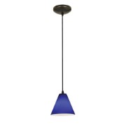 Foto para 12w Martini SSL 90CRI LED Dry Location Oil Rubbed Bronze Cobalt Led Cord Glass Pendant (CAN 1.25"Ø5.25")