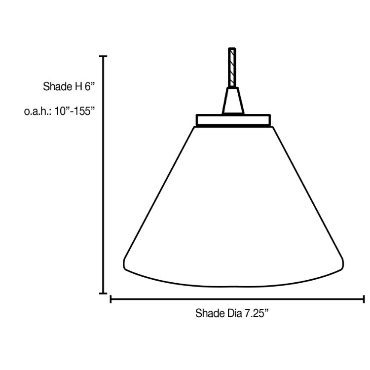 Picture of 12w Martini SSL 90CRI LED Dry Location Oil Rubbed Bronze White Led Cord Glass Pendant (CAN 1.25"Ø5.25")