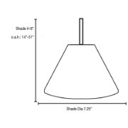 Foto para 12w Martini SSL 90CRI LED Dry Location Brushed Steel Amber Led Rod Glass Pendant (CAN 1.25"Ø5.25")