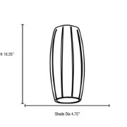 Foto para 12w Cognac SSL 90CRI LED Dry Location Brushed Steel Amber Rod Glass Pendant (CAN 1.25"Ø5.25")