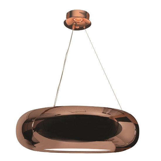 Picture of 24w (l) Essence SSL 85CRI LED Dry Location RGLD Rose Gold Dimmable Led Pendant (CAN 3.3"Ø6.25")