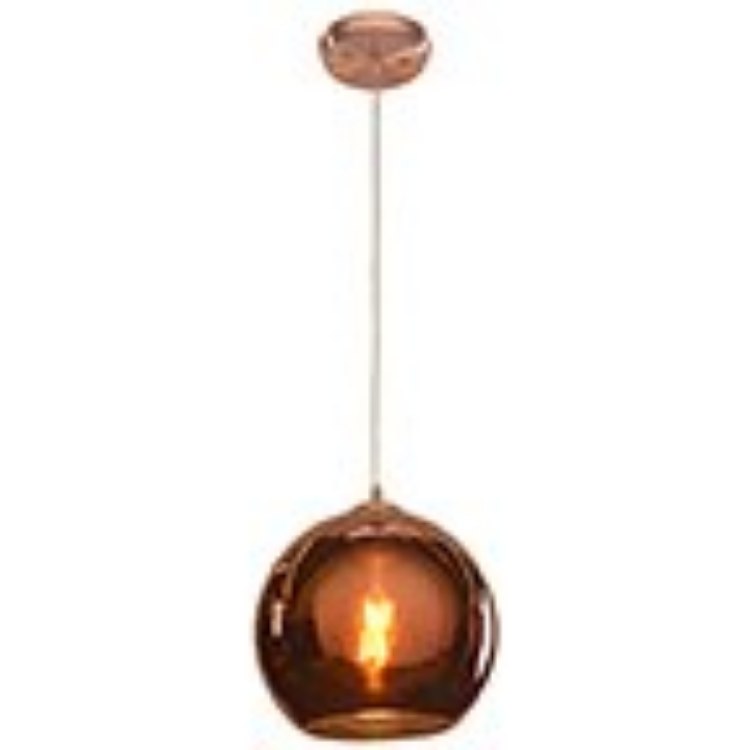 Foto para 60w Glow E-26 A-19 Incandescent Dry Location BCP CP Mirrored Glass Pendant (CAN 1"Ø5")